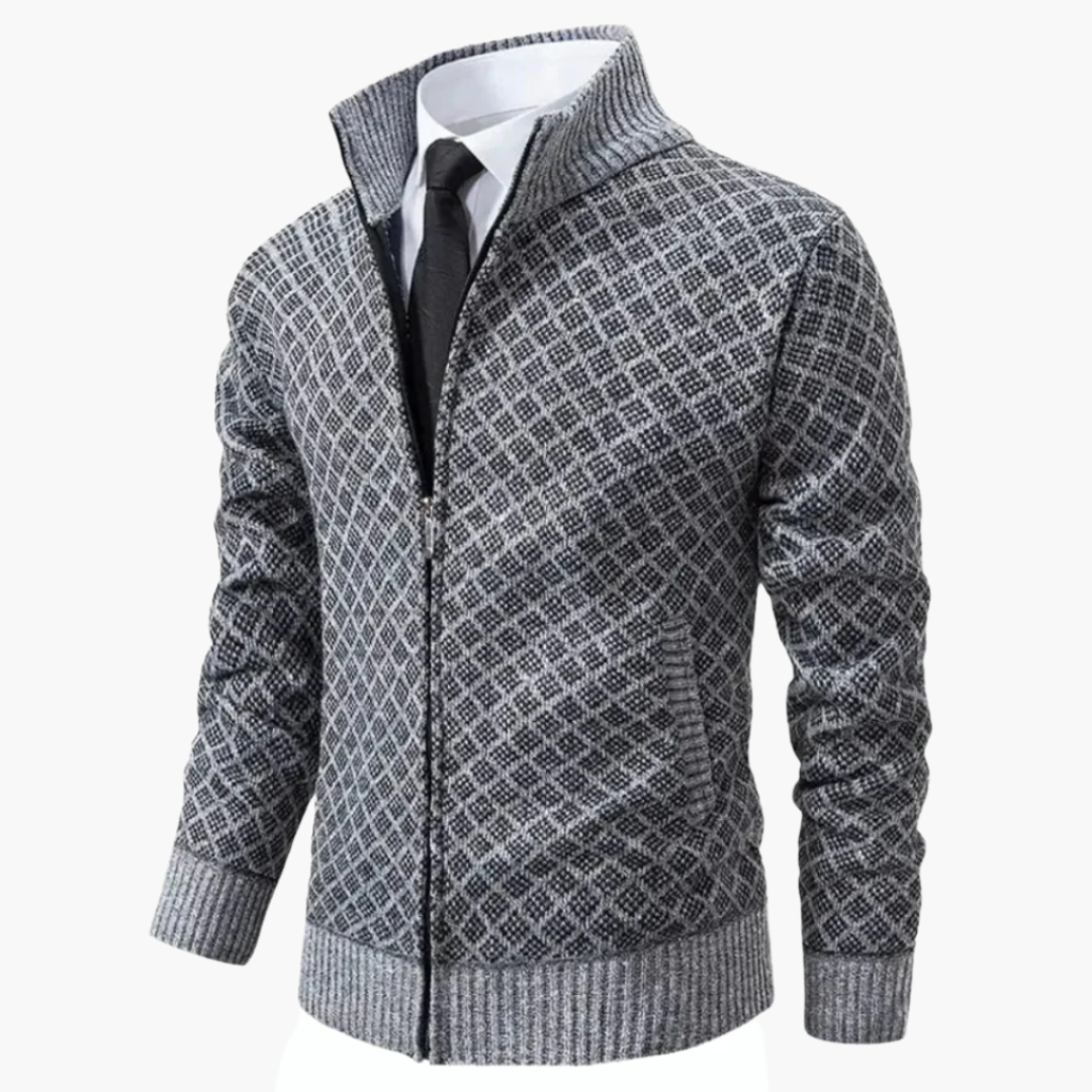 Veste zippée élégante pour homme style affaires décontracté