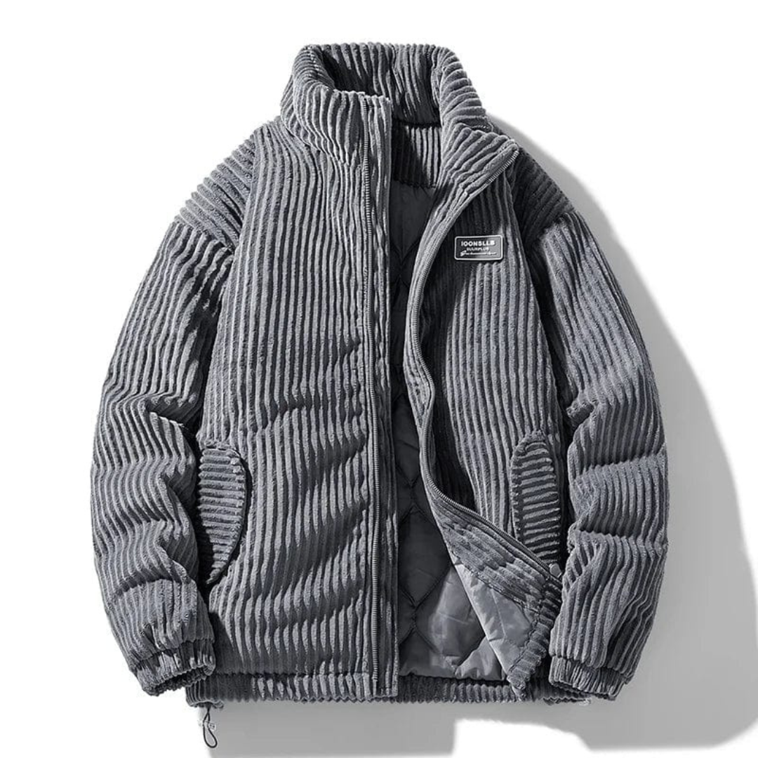 Veste en velours côtelé style urbain pour homme, idéale automne hiver