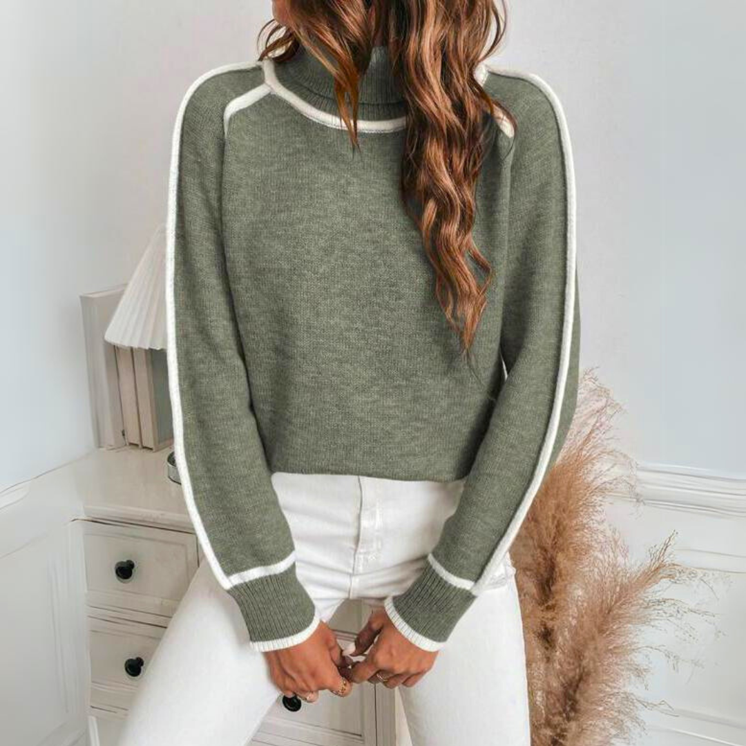 Pull Col roulé en Coton Doux pour Femmes