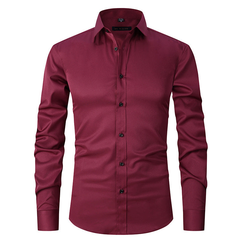 Kirk – Chemise Slim Fit à Manches Longues et Couleur Unie