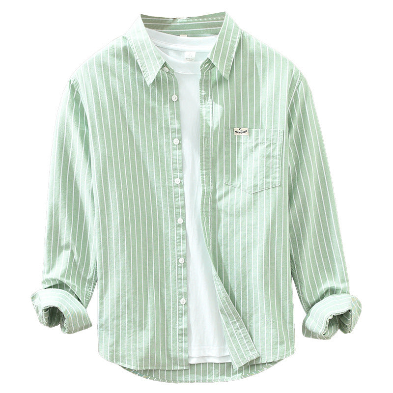 Edward – Chemise Oxford à Rayures en Coton pour Homme
