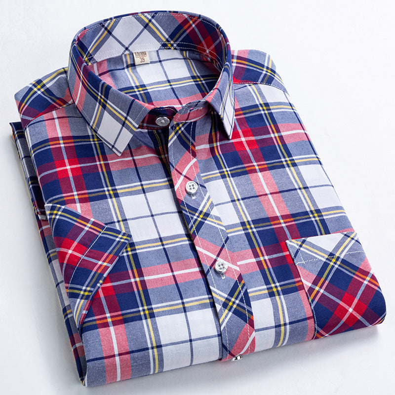 Steve – Chemise décontractée à col boutonné pour homme à manches courtes