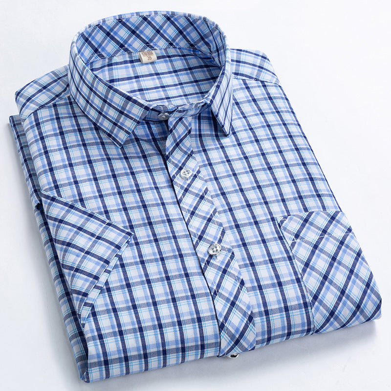 Steve – Chemise décontractée à col boutonné pour homme à manches courtes
