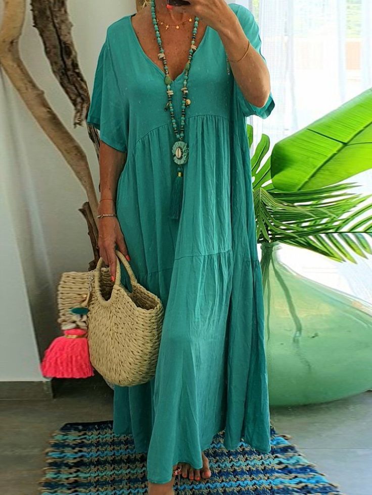 Julie – Robe Ample Multi-Couleurs Grande Taille
