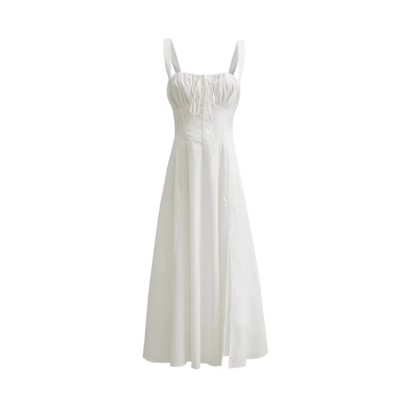 Rachael – Robe Longue Ajustée avec Dos Nu