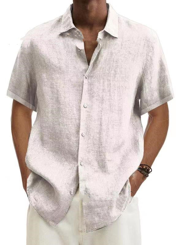 Chemise Décontractée Homme Style Japonais Manches Courtes Été