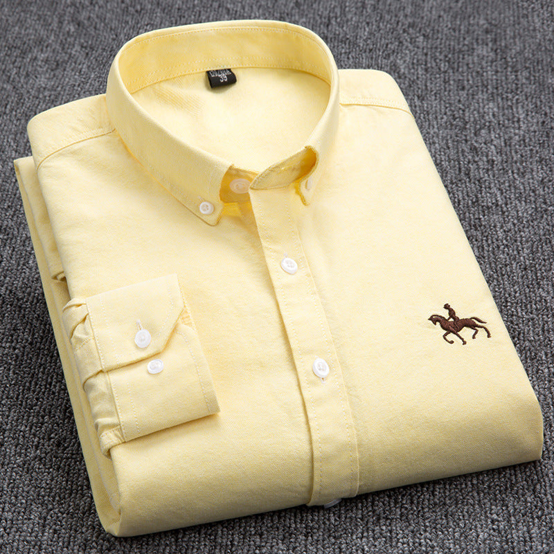 Jack – Chemise blanche oxford à manches longues