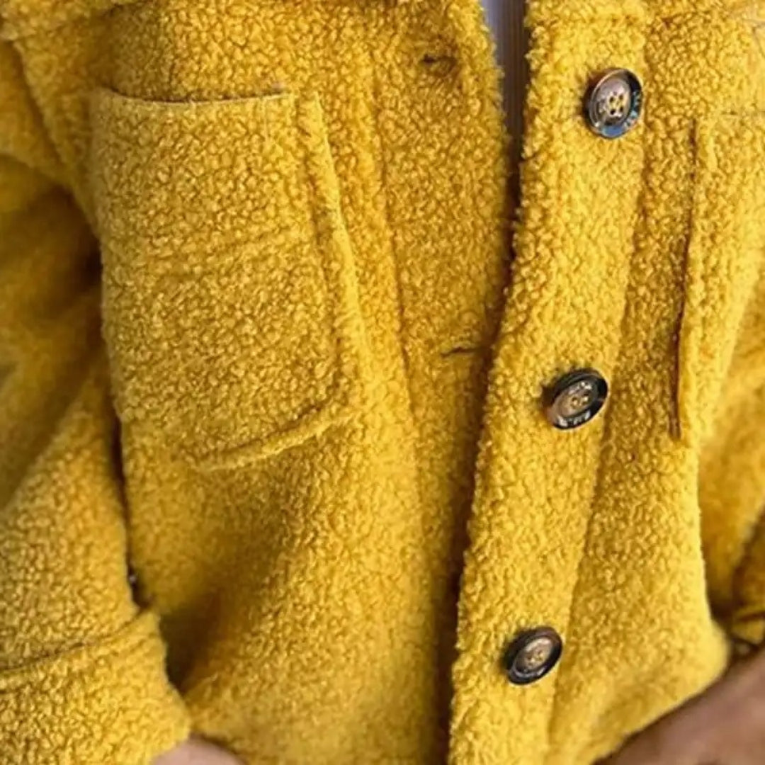 Veste polaire sherpa femme style décontracté tendance automne-hiver