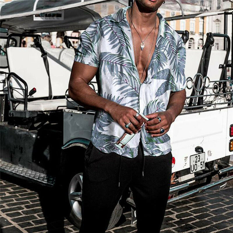 Donald – Chemise à motif vacances à la plage pour hommes