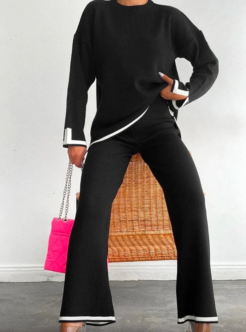 Ensemble Lounge Élégant en Tricot