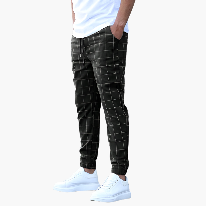 Pantalon Jogging à Carreaux Style Urbain pour Homme - Mode Décontractée & Confort Quotidien