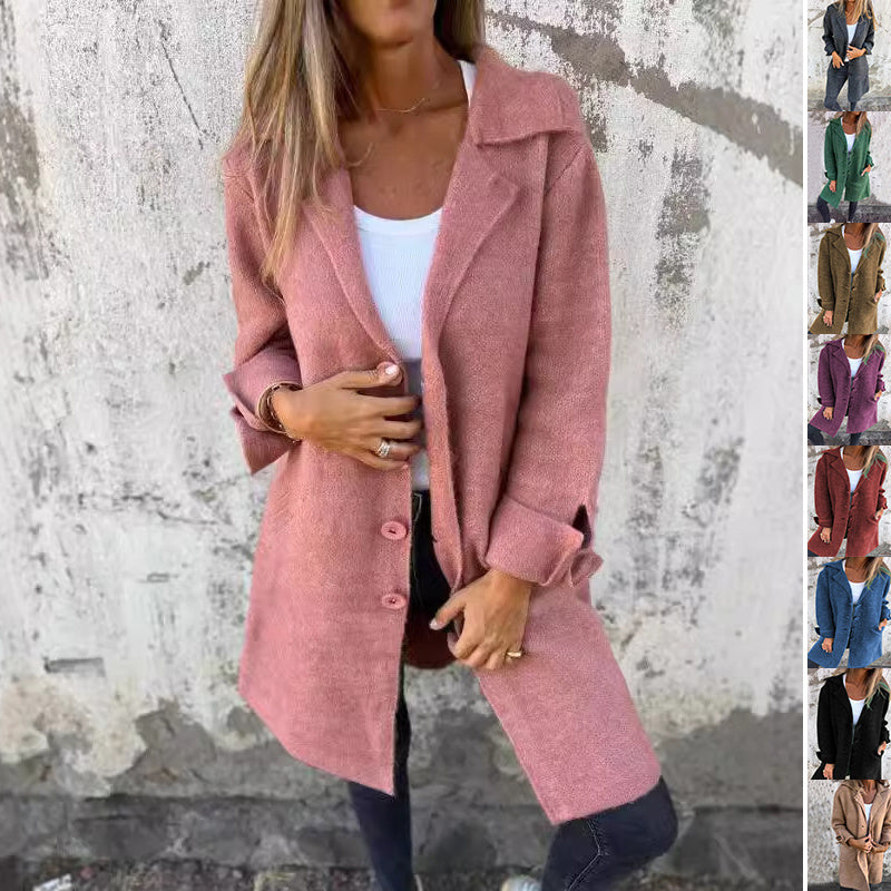 Tracy – Cardigan Long à Poches Style Décontracté pour Femmes