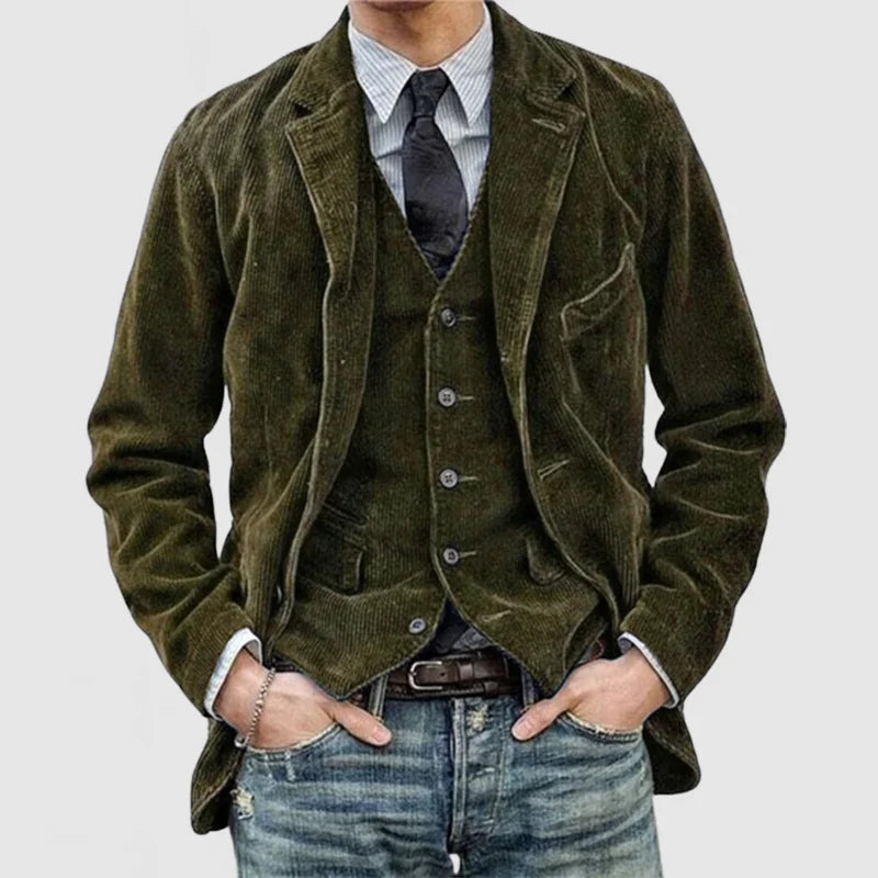 Albert – Veste en Velours Côtelé avec Gilet