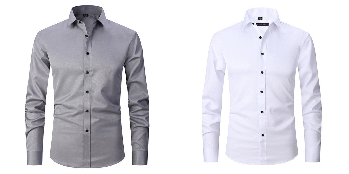 Kirk – Chemise Slim Fit à Manches Longues et Couleur Unie