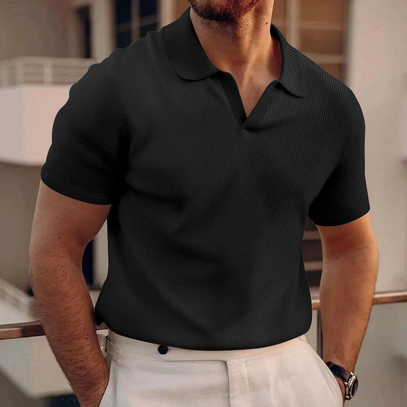 Polo homme manches courtes style slim chic décontracté été