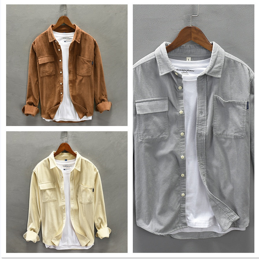 Jonathon – Veste Décontractée à Manches Longues en Coton