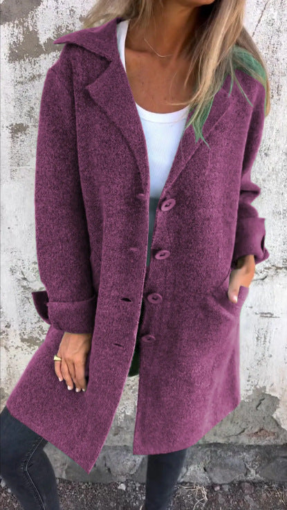 Tracy – Cardigan Long à Poches Style Décontracté pour Femmes
