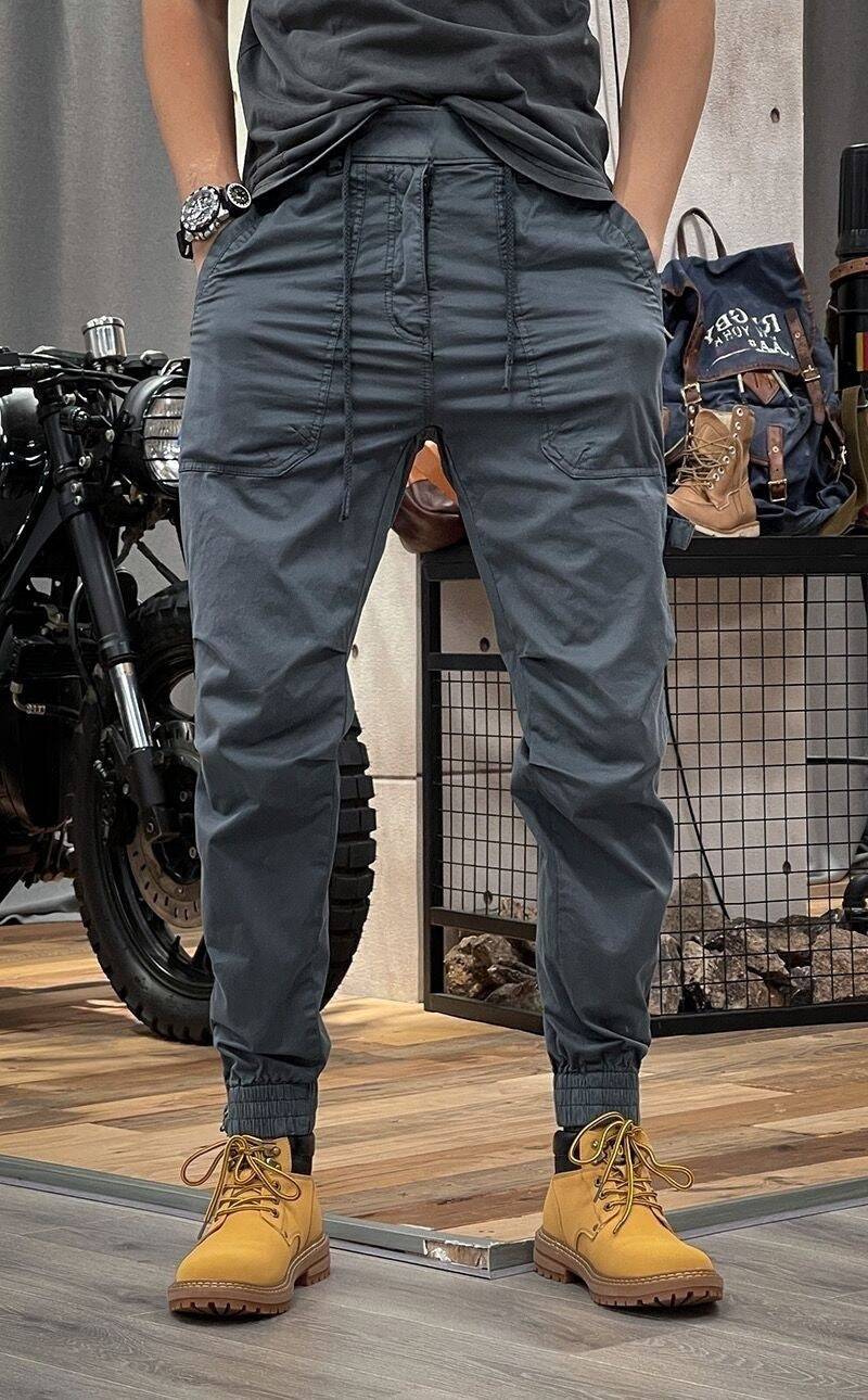 Winston – Salopettes rétro multi-poches à taille élastique