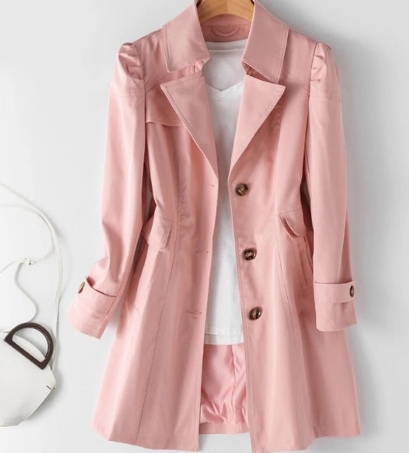 Betty – Trench-coat printemps et automne style coréen slim long