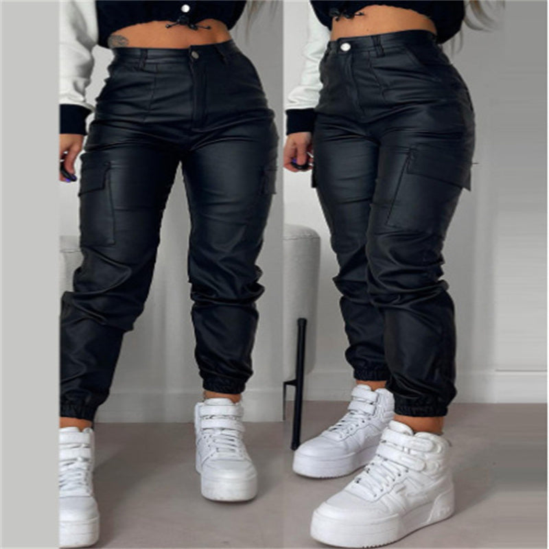 Karen – Pantalon Skinny avec Poches et Plis Zippés
