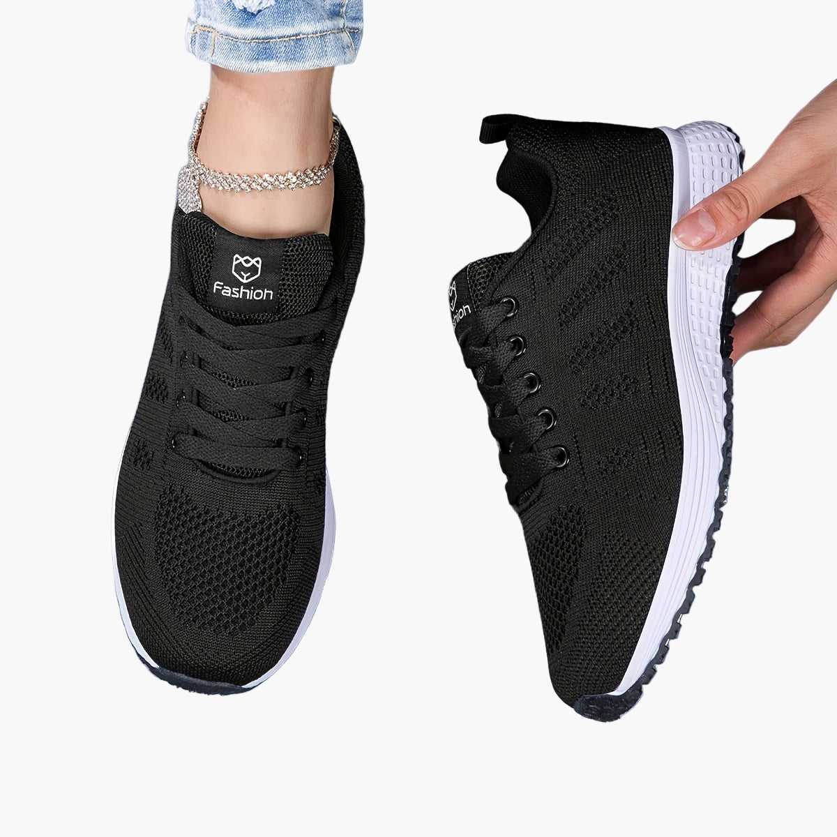 Baskets de sport femme confort pour marche et fitness style décontracté