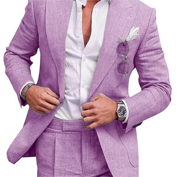 Joshua – Costume Deux Pièces Uni à Bouton Unique