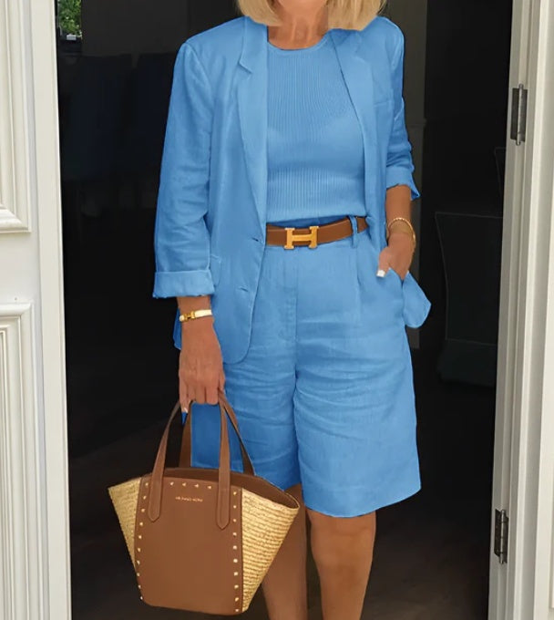 Christine – Ensemble Veste Cardigan et Shorts
