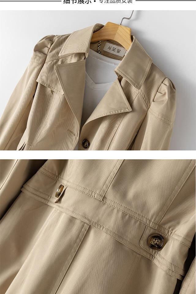 Betty – Trench-coat printemps et automne style coréen slim long