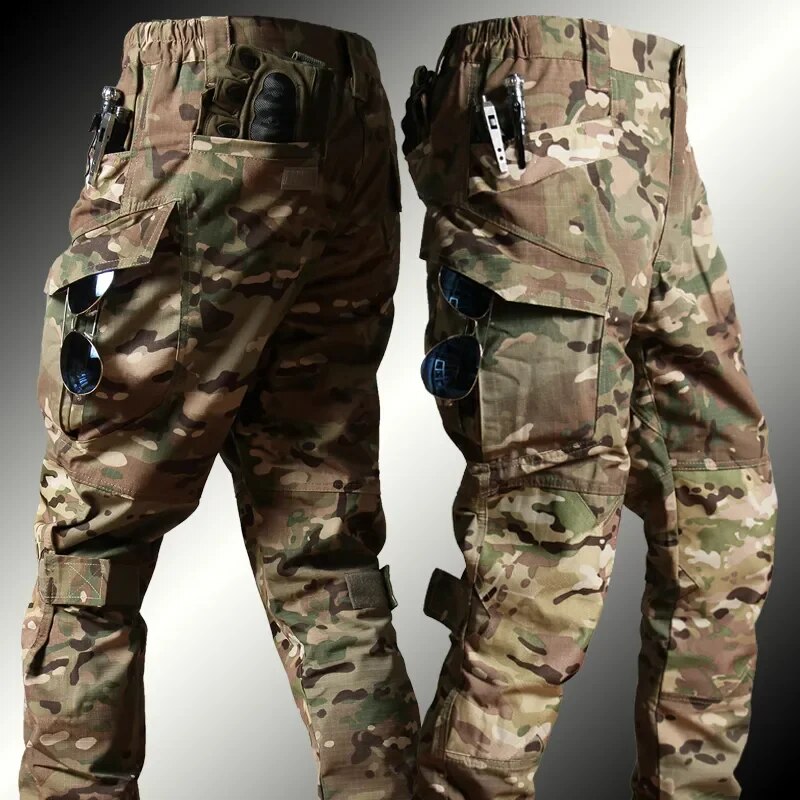 Ensemble tactique militaire pour homme – Veste et pantalon style commando polyvalent outdoor