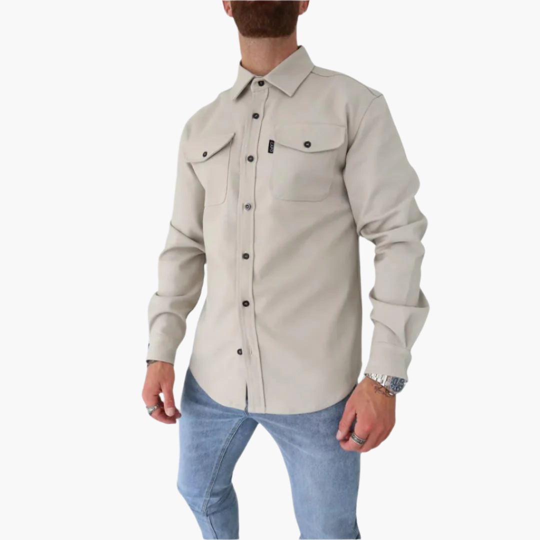 Surchemise Style Veste à Boutons pour Homme – Élégance Décontractée et Polyvalente