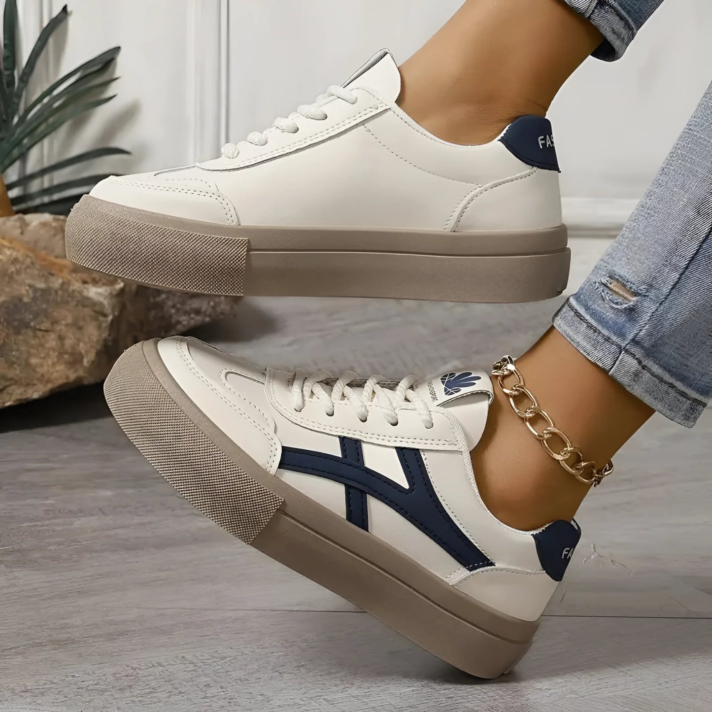 Baskets orthopédiques femme style rétro pour confort quotidien et marche urbaine