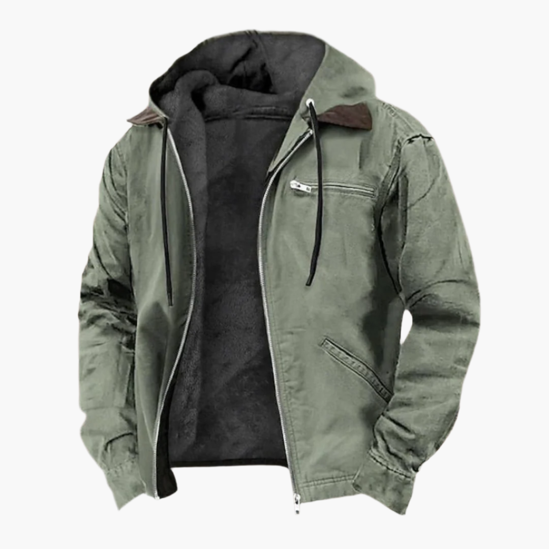 Veste à capuche homme style décontracté avec poches zippées idéale pour l'automne et l'hiver