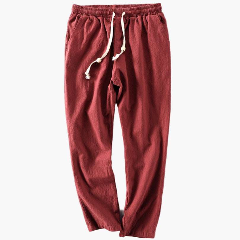Pantalon homme style japonais urbain décontracté – coupe droite polyvalente