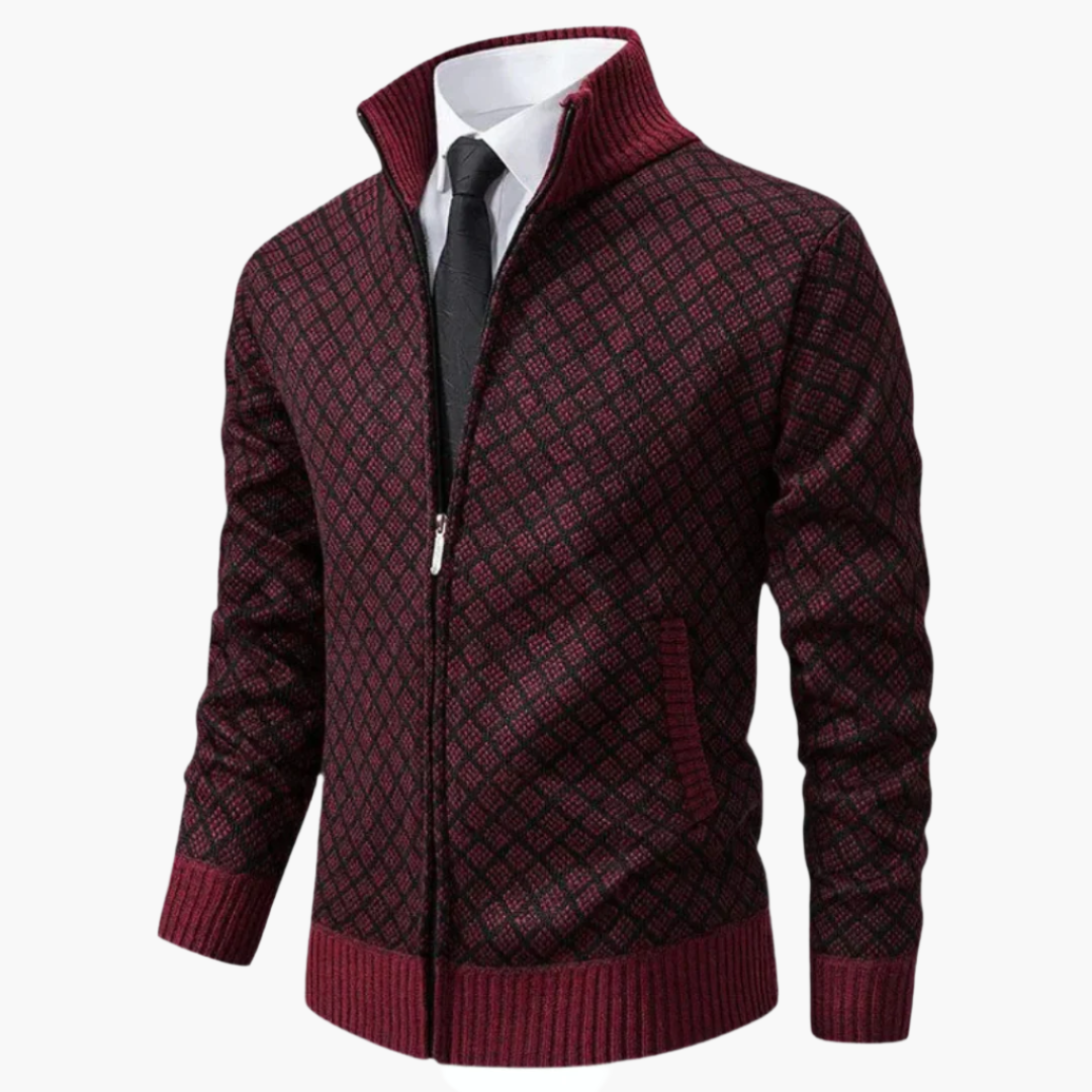 Veste zippée élégante pour homme style affaires décontracté