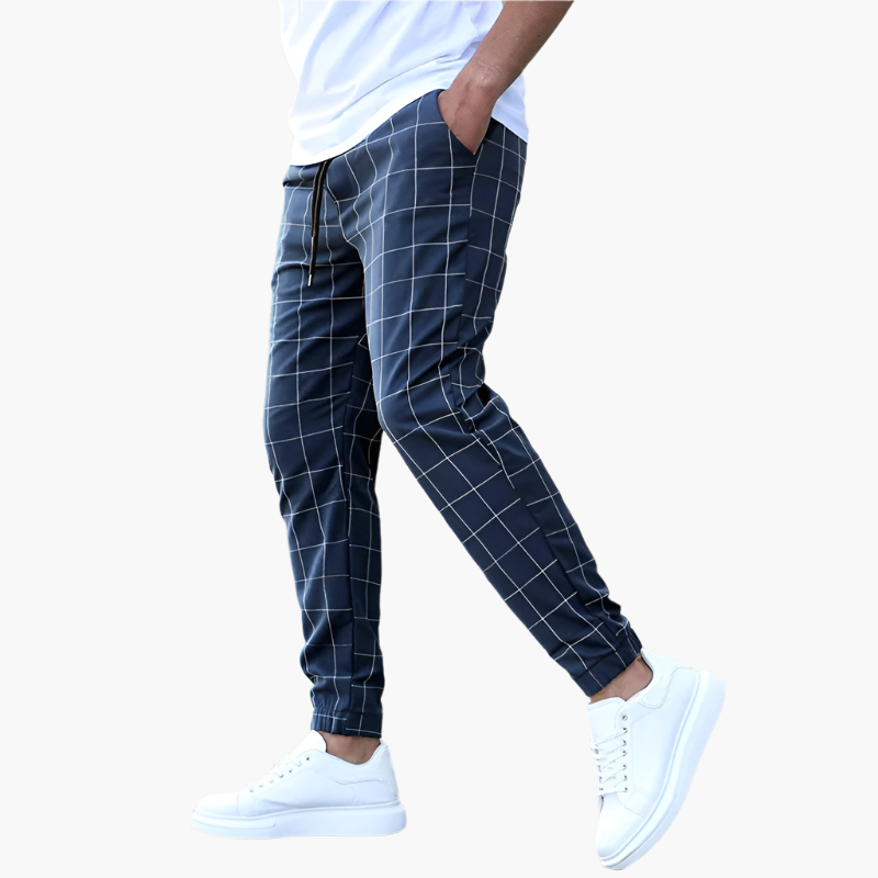 Pantalon Jogging à Carreaux Style Urbain pour Homme - Mode Décontractée & Confort Quotidien