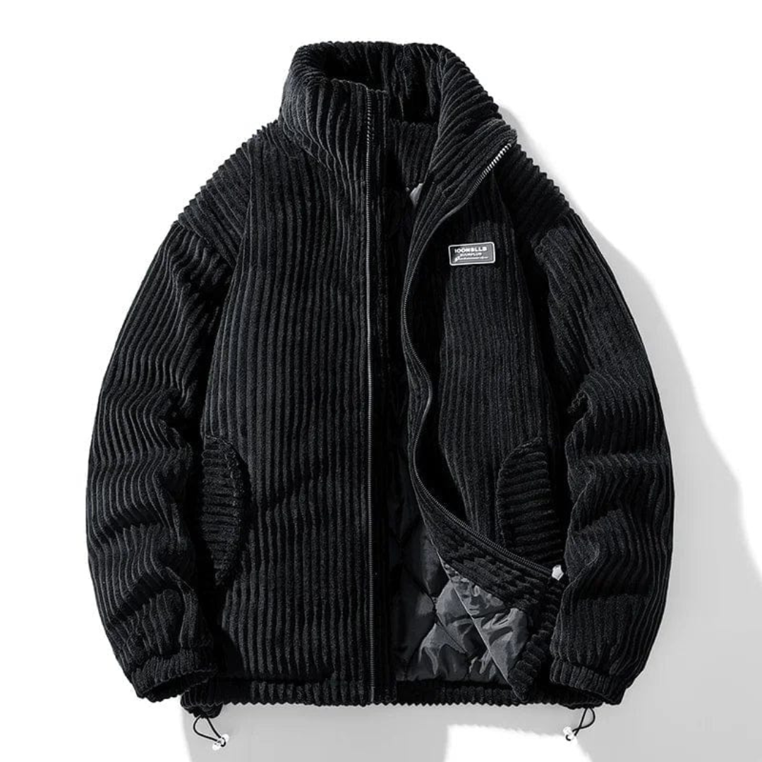 Veste en velours côtelé style urbain pour homme, idéale automne hiver