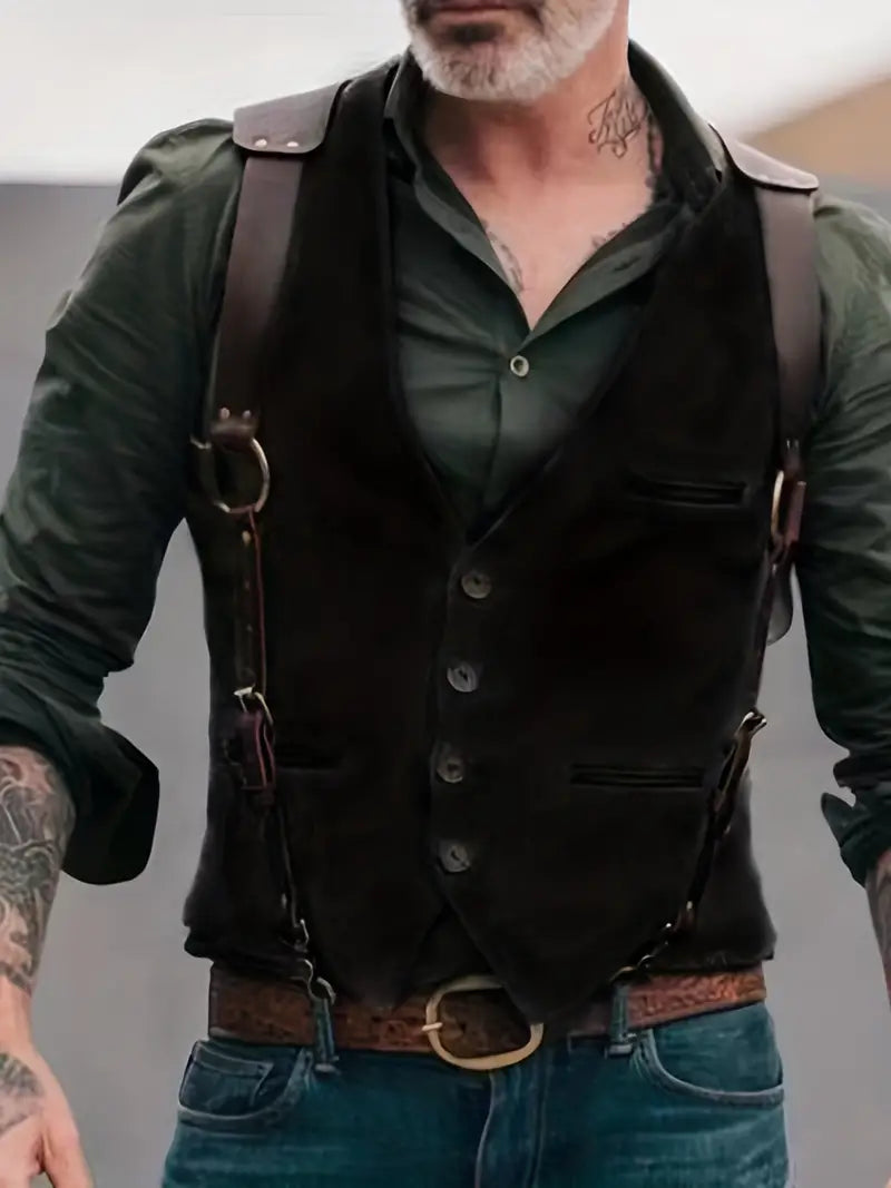 Jamie – Gilet Vintage à Col en V