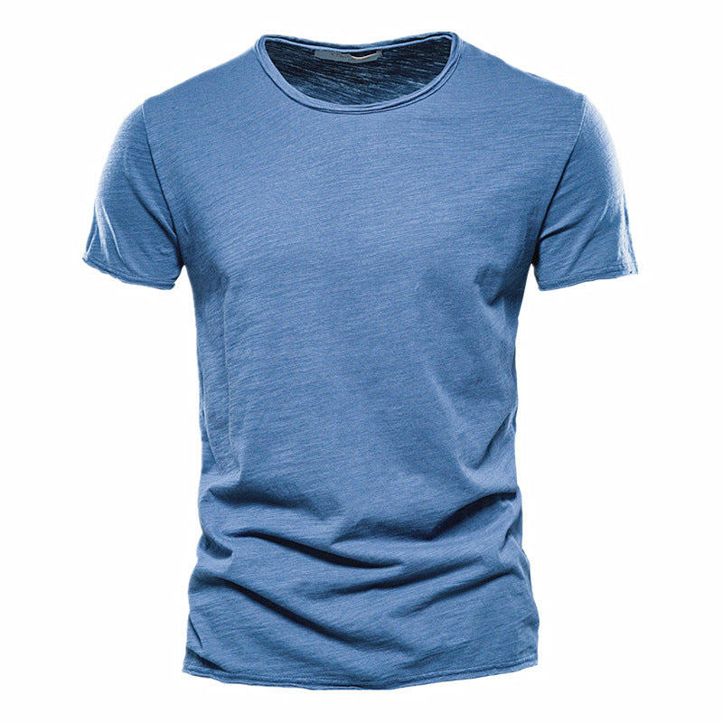 Frank – T-shirt Slim en Coton Slub à Manches Courtes