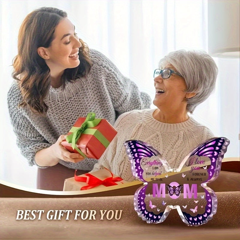 Décoration Papillon Message pour Maman – Cadeau de Remerciement et d'Amour pour Femme – Objet Décoratif Inspirant pour la Maison
