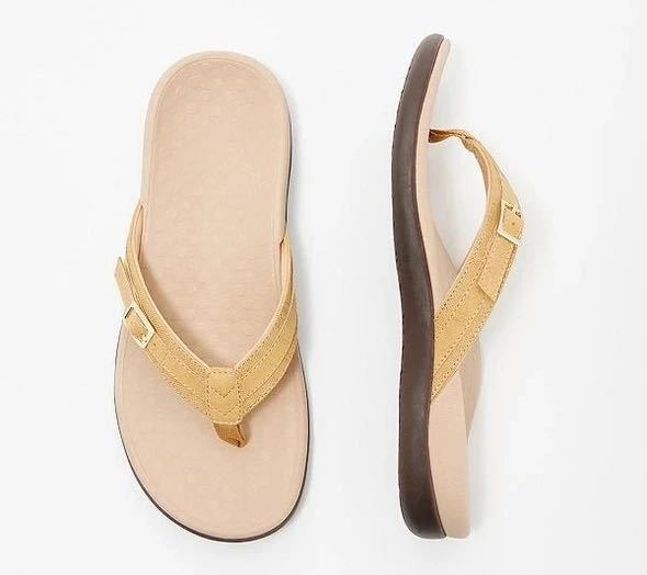 Sophia – Tongs Métal à Semelle Plate en Cuir Vegan