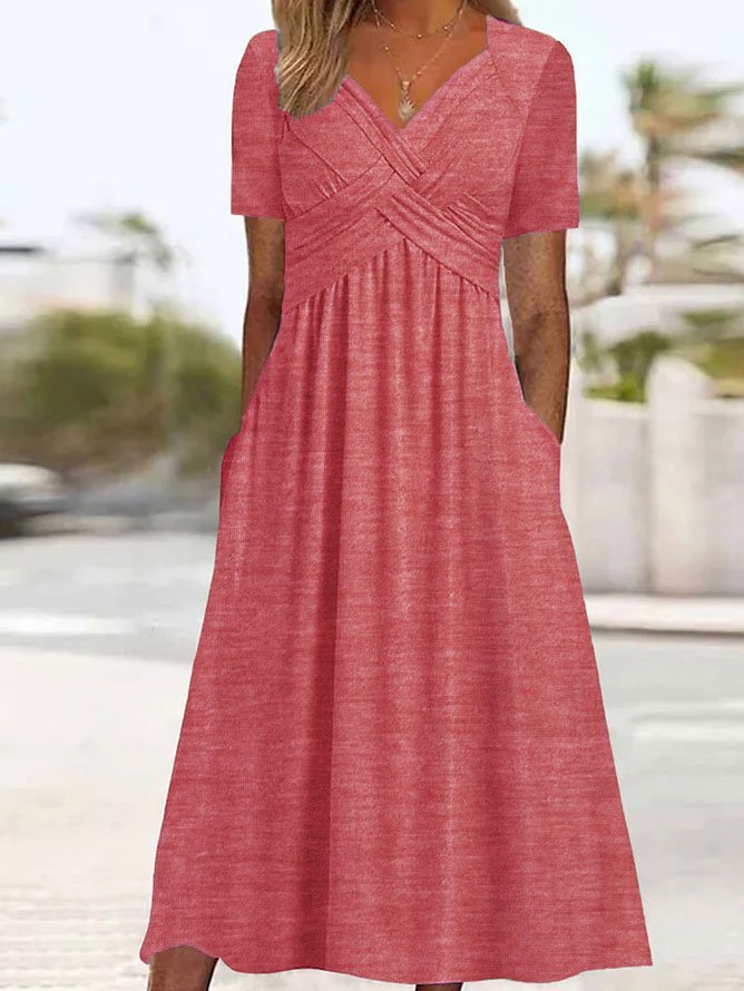 Francesca – Robe Évasée à Manches Courtes