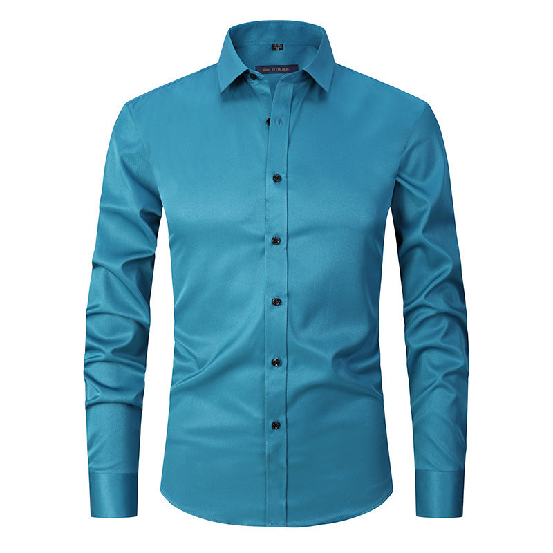 Kirk – Chemise Slim Fit à Manches Longues et Couleur Unie