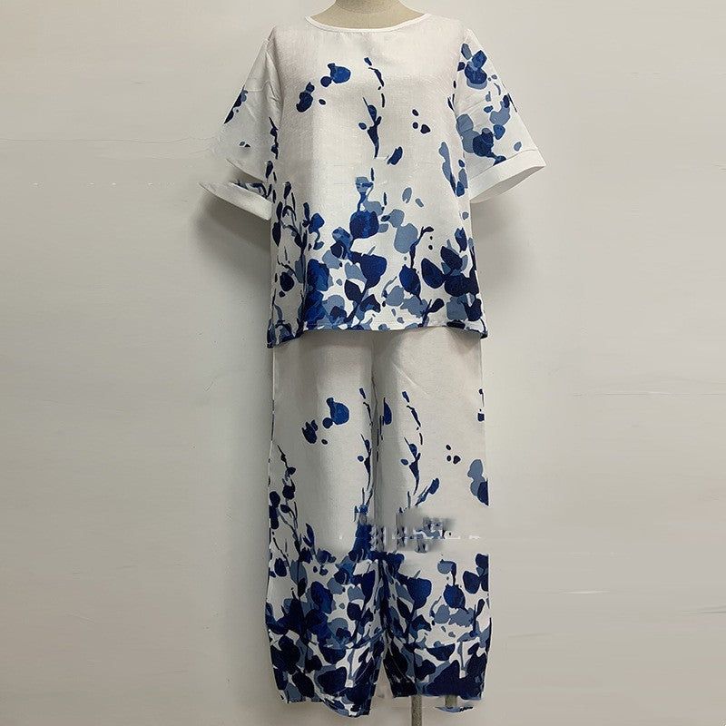 Karen – Ensemble Imprimé Végétal et Floral pour Femmes