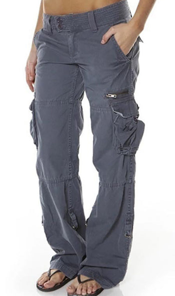 Tara – Pantalon cargo décontracté à poches multiples