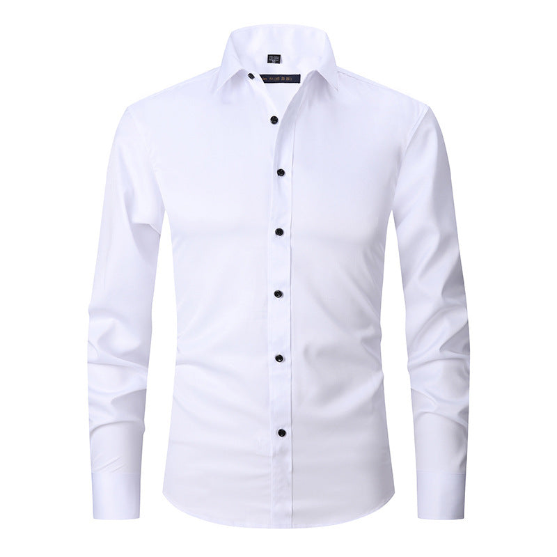 Kirk – Chemise Slim Fit à Manches Longues et Couleur Unie
