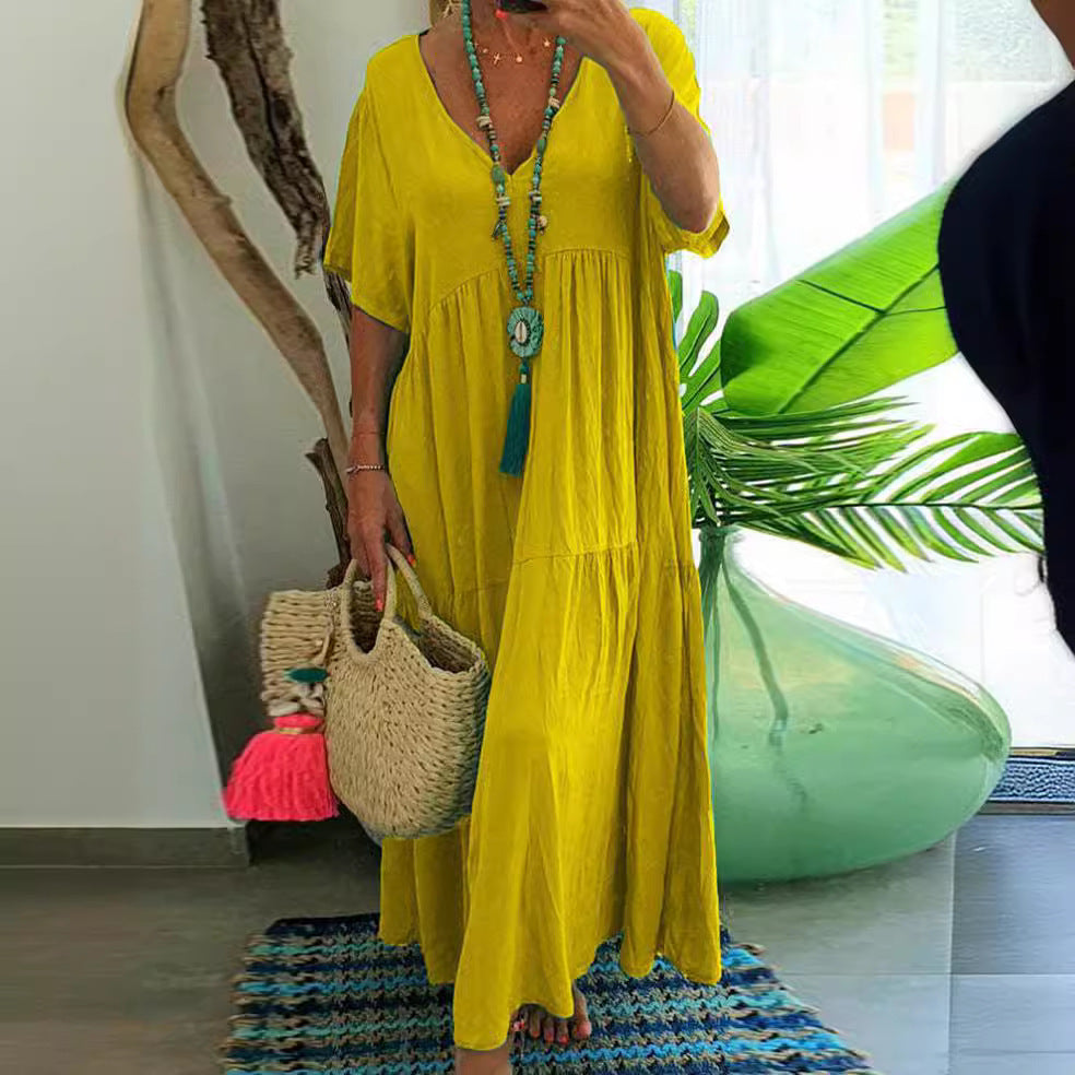 Julie – Robe Ample Multi-Couleurs Grande Taille