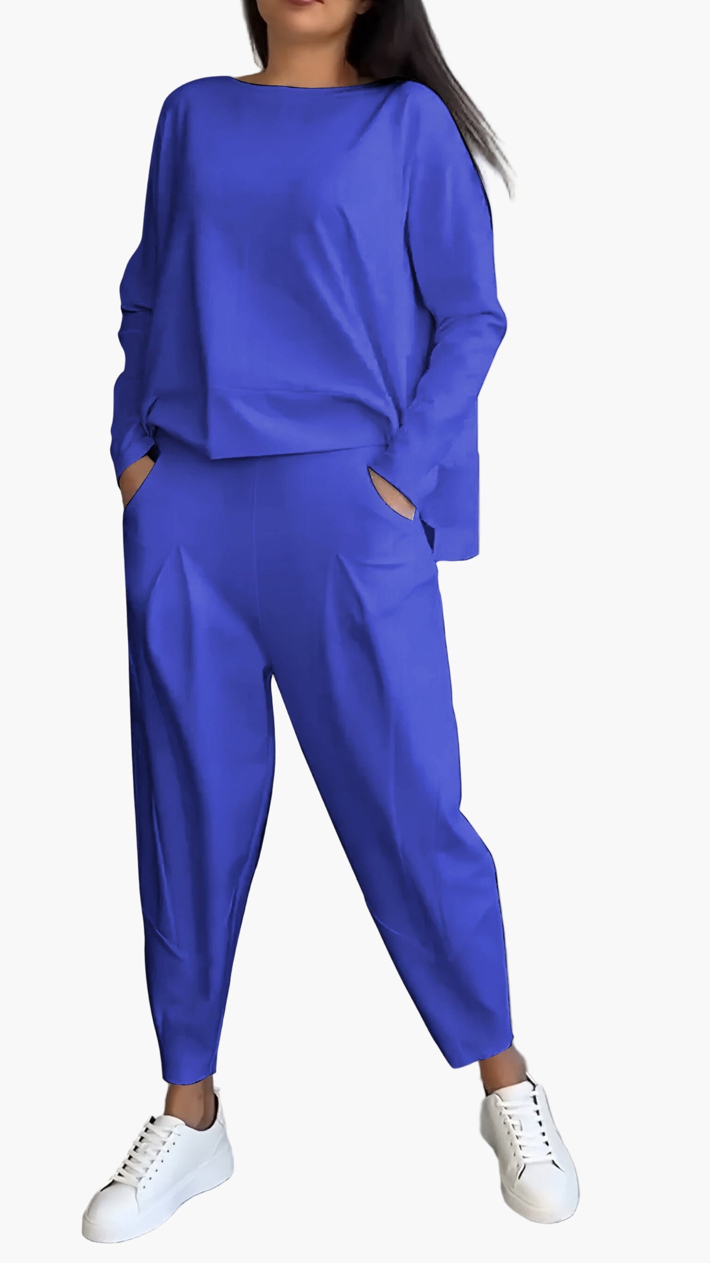 Ensemble détente deux pièces style décontracté pour femme – confort chic pour la maison et les sorties