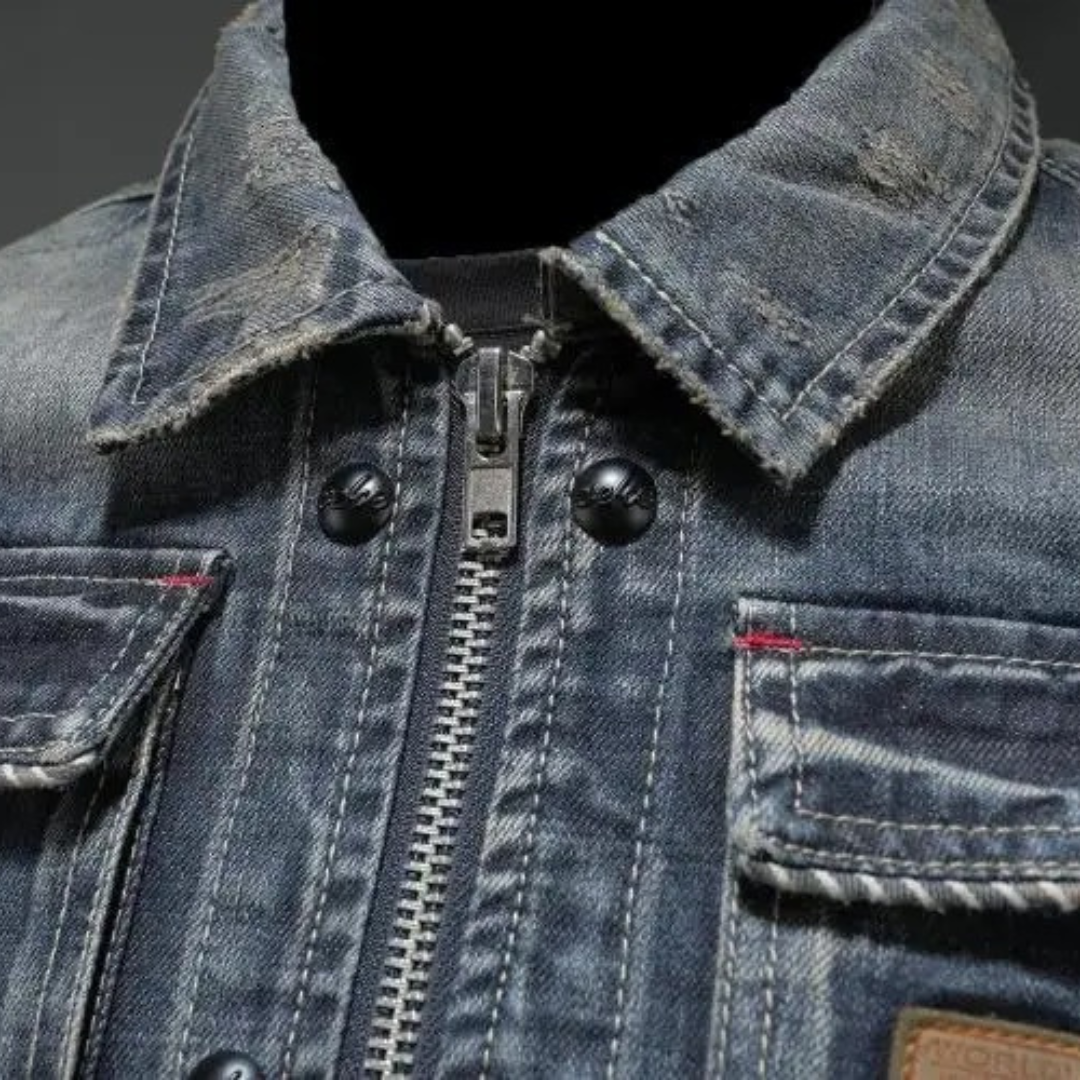 Veste en jean style classique pour homme – Élégance urbaine et look intemporel