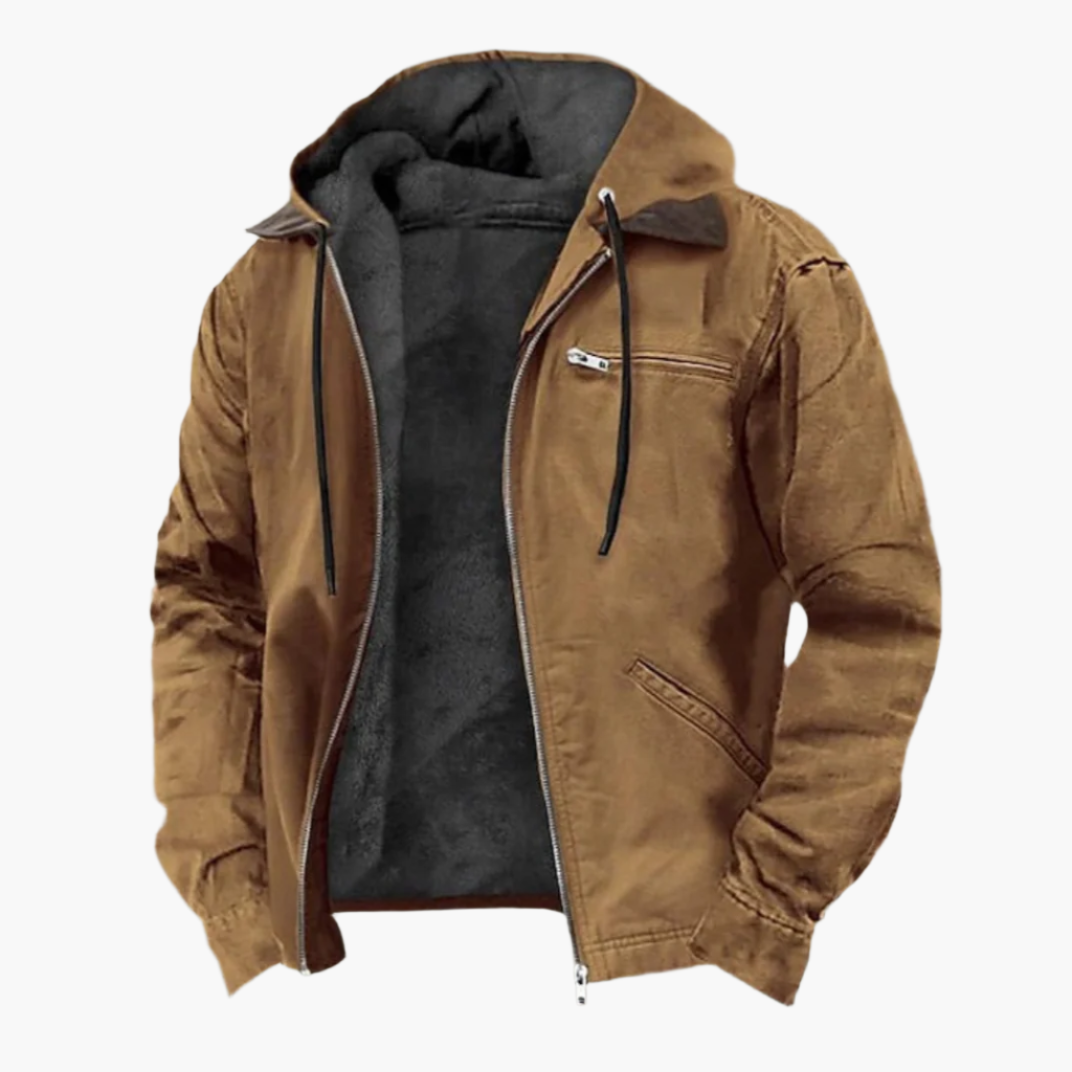 Veste à capuche homme style décontracté avec poches zippées idéale pour l'automne et l'hiver