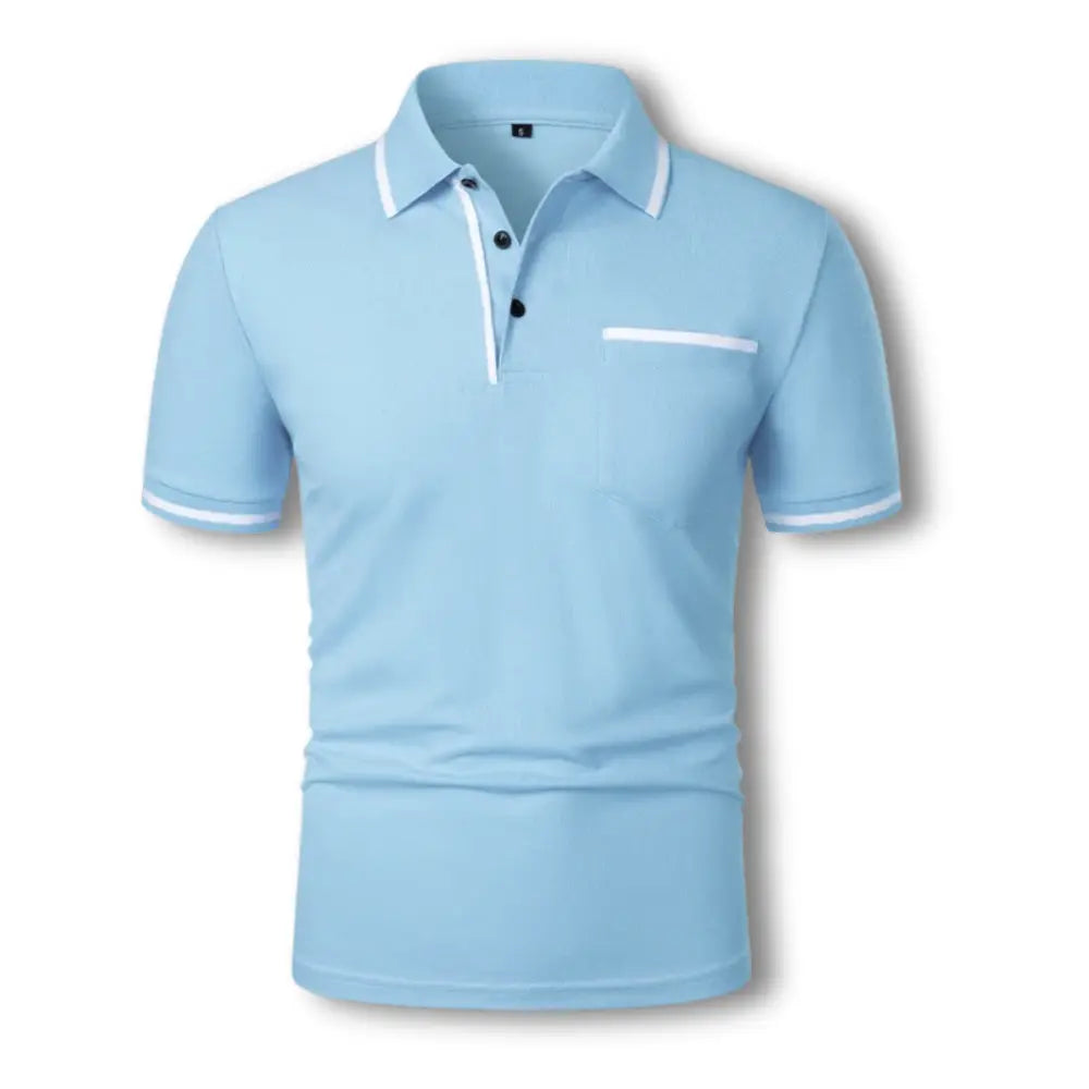 Polo homme style urbain chic à finitions contrastées pour look quotidien soigné